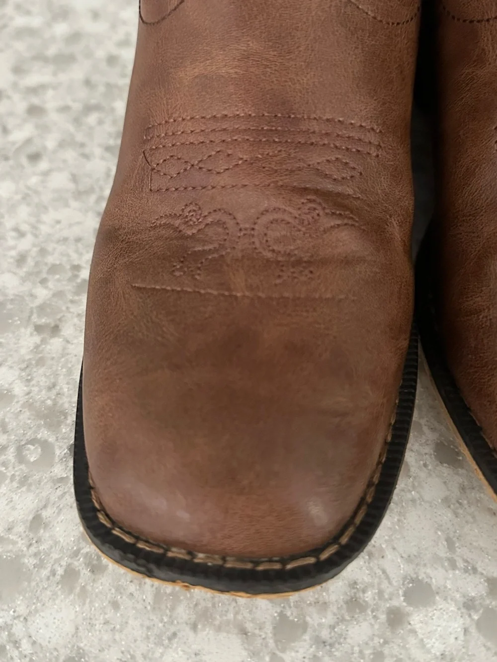 Kids Brown Western Pull-On Cowboy Boots